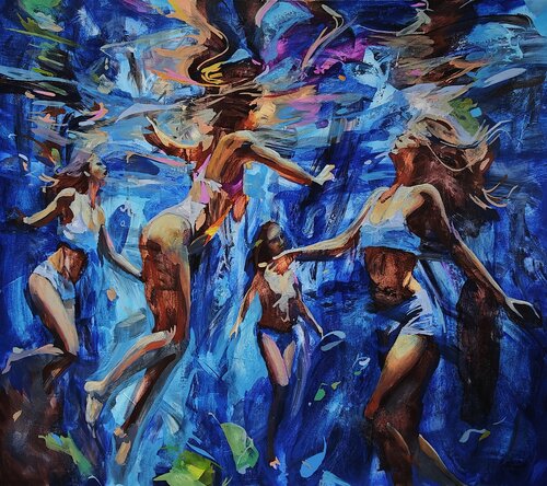 Floating shadows van Daniel Bulimar Henciu, Schilderij te koop op Singulart