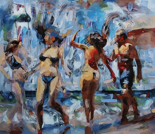 In the beat of liquid light von Daniel Bulimar Henciu, Malerei kaufen auf Singulart