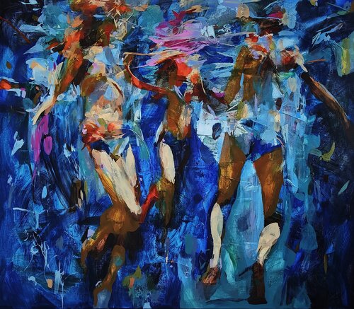 The light gathered in waves van Daniel Bulimar Henciu, Schilderij te koop op Singulart