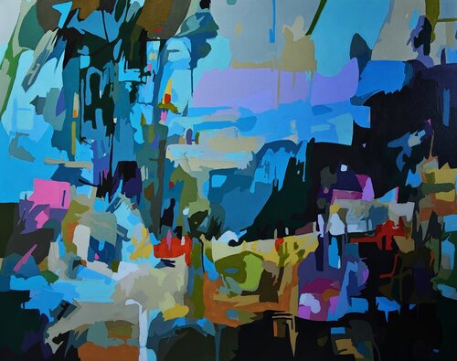 The flowers from the depths of the dream by Daniel Bulimar Henciu, Painting for Sale on Singulart