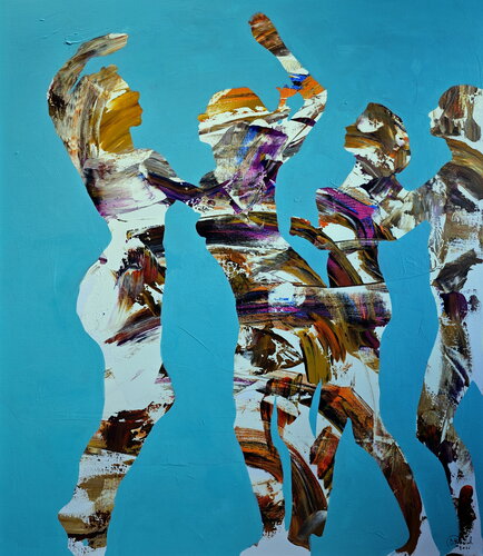 Crossing blue de Daniel Bulimar Henciu, Pintura a la venta en Singulart