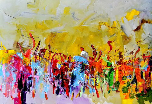 Conflicts di Daniel Bulimar Henciu, Pittura in vendita su Singulart