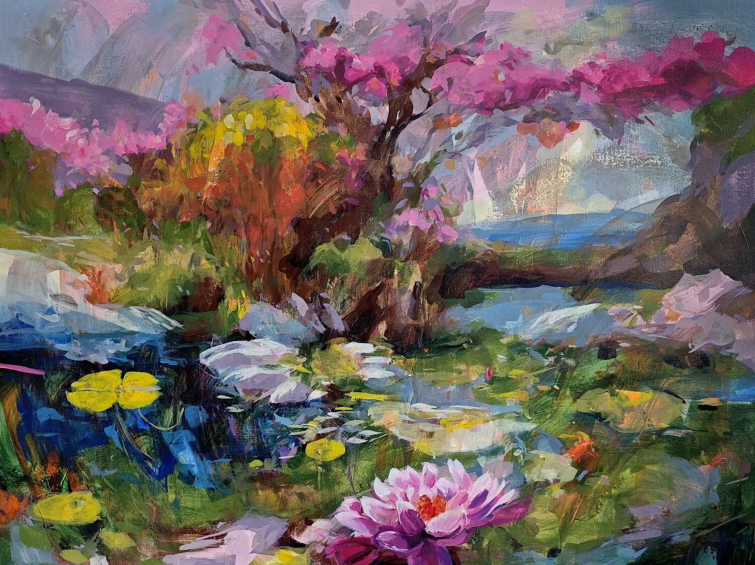 A moment of eternal summer Daniel Bulimar Henciu Originalgemälde zu verkaufen