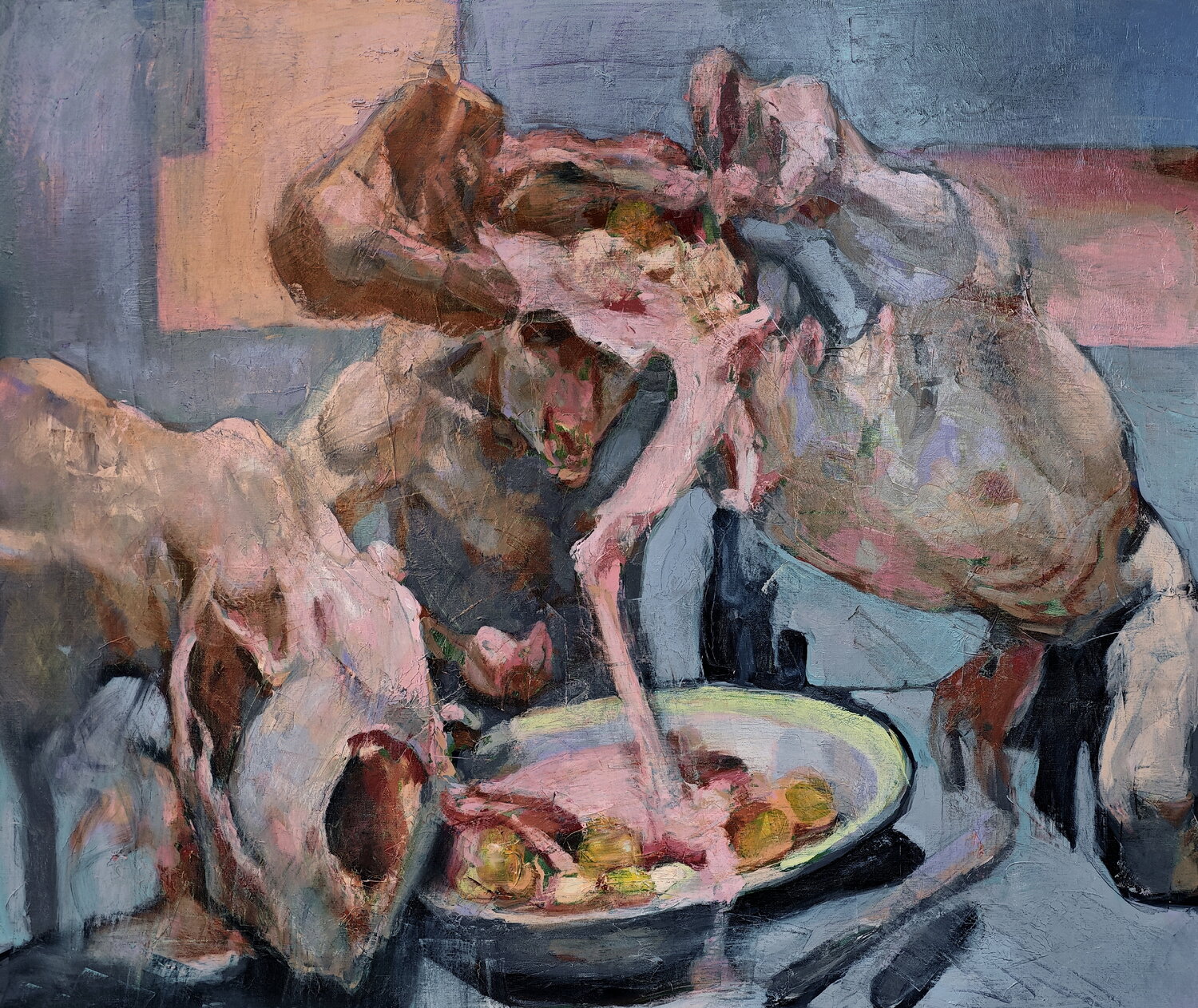 After the Last Supper Daniel Bulimar Henciu Original painting for sale