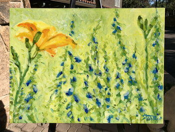 Orange Lily With Bells Bill Stone