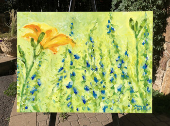 Orange Lily With Bells Bill Stone