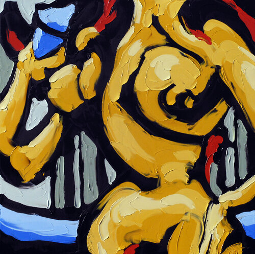 Woman With Water Glass by Bill Stone, Painting for Sale on Singulart