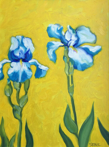 Blue Iris von Bill Stone, Malerei kaufen auf Singulart