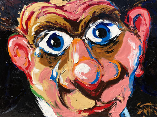 Crying Man by Bill Stone, Painting for Sale on Singulart