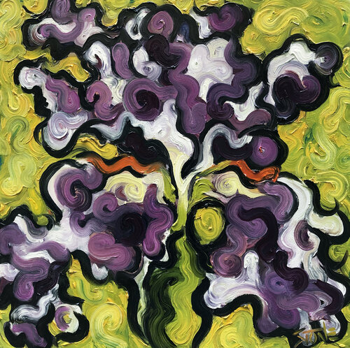 Funky Iris von Bill Stone, Malerei kaufen auf Singulart