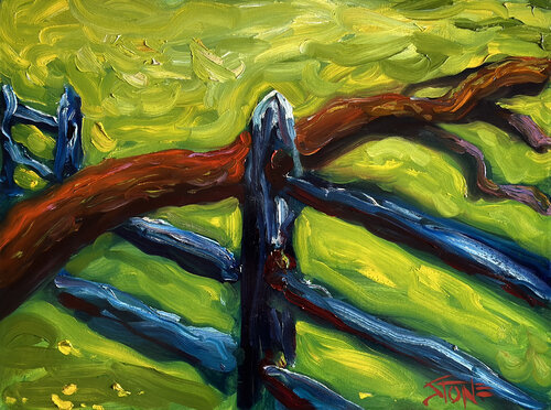 Broken Fence di Bill Stone, Pittura in vendita su Singulart