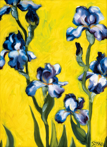 Purple Iris van Bill Stone, Schilderij te koop op Singulart