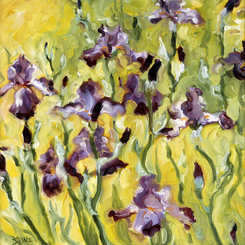 Dancing Iris van Bill Stone, Schilderij te koop op Singulart