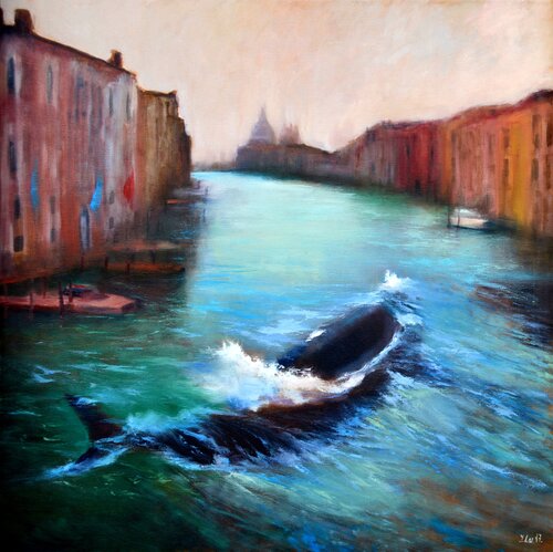 The Venetian Guest: Resonance in Minor Keys di Elena Lukina, Pittura in vendita su Singulart