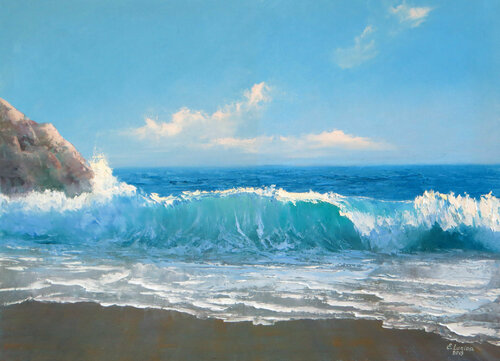 Beautiful seascape di Elena Lukina, Pittura in vendita su Singulart