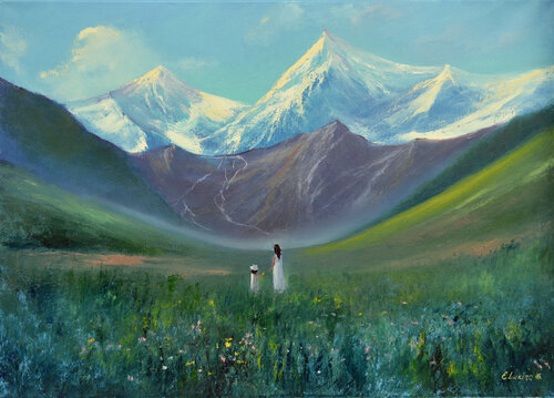 Mountain herbs di Elena Lukina, Pittura in vendita su Singulart