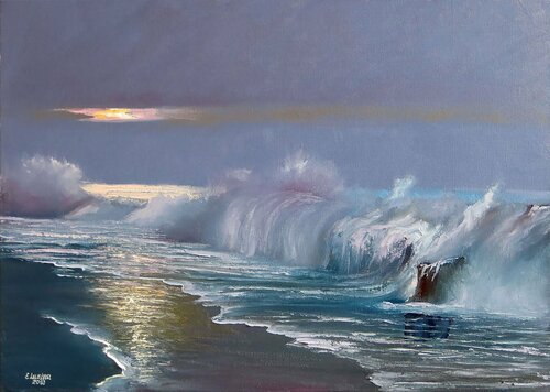 Evening blues di Elena Lukina, Pittura in vendita su Singulart