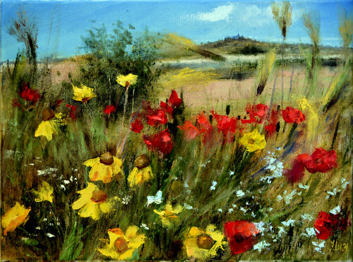 Field herbs of Provence van Elena Lukina, Schilderij te koop op Singulart