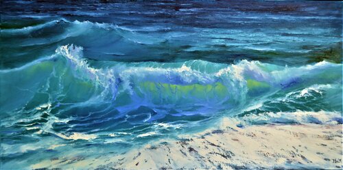 The Transparent Wave (2021) von Elena Lukina, Malerei kaufen auf Singulart