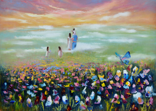 Between heaven and earth van Elena Lukina, Schilderij te koop op Singulart