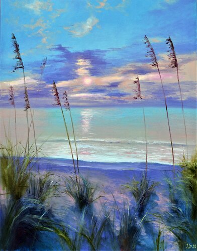 Gentle sunset di Elena Lukina, Pittura in vendita su Singulart