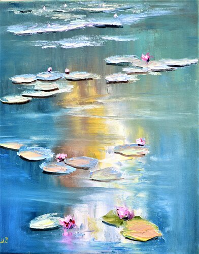 Water lilies di Elena Lukina, Pittura in vendita su Singulart
