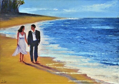 Walk together by Elena Lukina, Print for Sale on Singulart