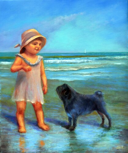 Sophie at Sea by Elena Lukina, Painting for Sale on Singulart