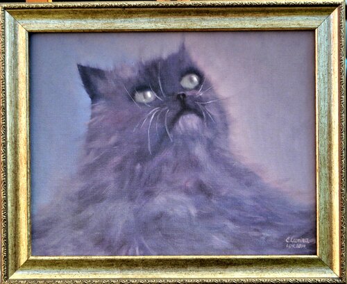 Gray fluffy van Elena Lukina, Afdruk te koop op Singulart