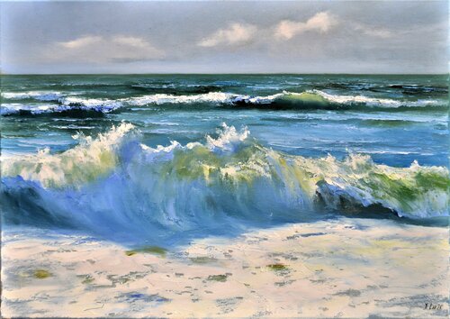 The Sunny Wave (2021) von Elena Lukina, Malerei kaufen auf Singulart