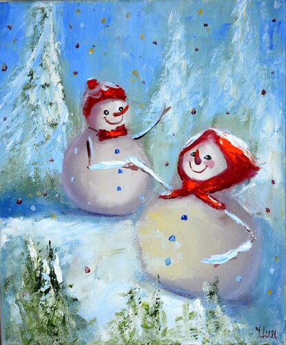 Snow Waltz di Elena Lukina, Pittura in vendita su Singulart