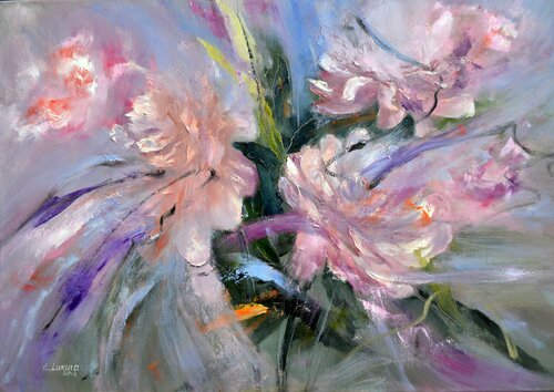 Flowers Abstract van Elena Lukina, Schilderij te koop op Singulart