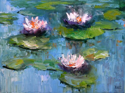 Water lilies von Elena Lukina, Malerei kaufen auf Singulart