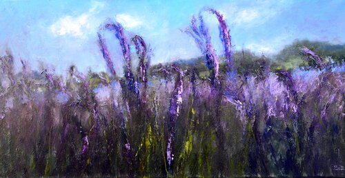 Purple Silence: The Resonance of Dusk by Elena Lukina, Painting for Sale on Singulart