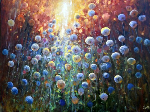 Dandelions at sunrise Elena Lukina
