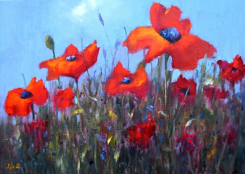 Scarlet Poppies Elena Lukina