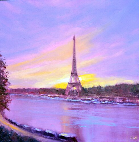 Dawn in Paris von Elena Lukina, Malerei kaufen auf Singulart