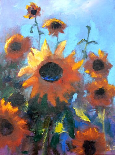 Sunflowers di Elena Lukina, Pittura in vendita su Singulart