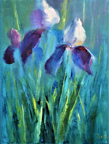 Irises van Elena Lukina, Schilderij te koop op Singulart