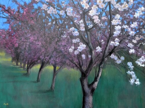 Spring in the garden by Elena Lukina, Painting for Sale on Singulart