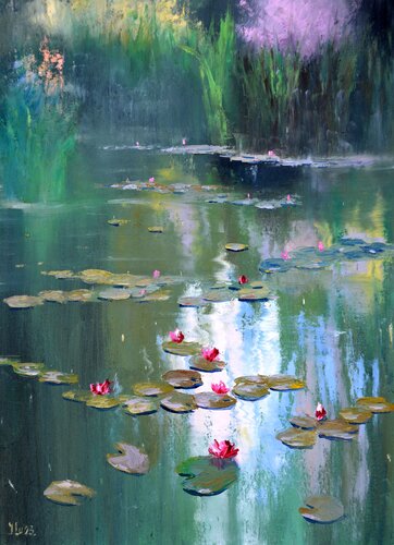 Spring pond von Elena Lukina, Malerei kaufen auf Singulart