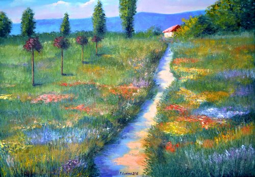 Provencal herbs. Inspired by Monet von Elena Lukina, Malerei kaufen auf Singulart