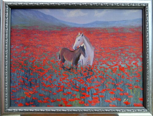 Field of poppies di Elena Lukina, Stampa in vendita su Singulart