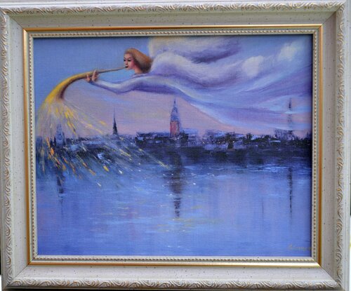 Angel above the City de Elena Lukina, Impresión a la venta en Singulart