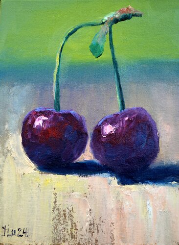 Cherries di Elena Lukina, Pittura in vendita su Singulart