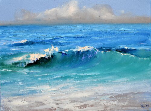 Luminous Coastline (2024) by Elena Lukina, 회화 for Sale on Singulart