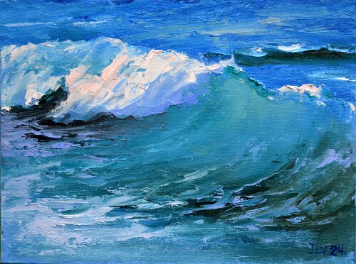 Fragment of a Sea Wave (2024) von Elena Lukina, Malerei kaufen auf Singulart
