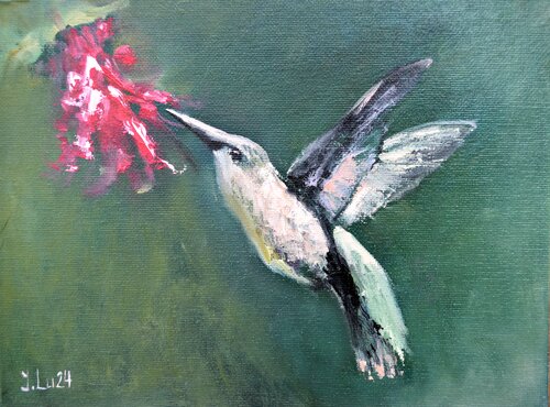 Hummingbird van Elena Lukina, Schilderij te koop op Singulart