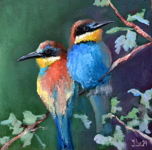 Birds van Elena Lukina, Schilderij te koop op Singulart