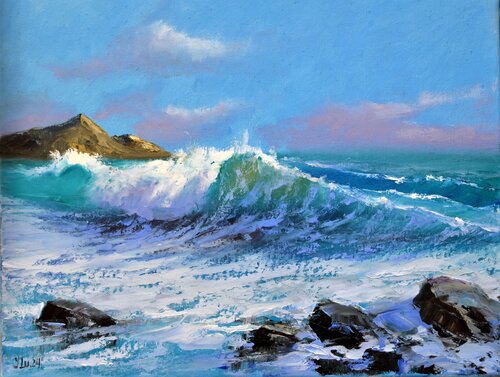 The Sculpted Coast No. 23 (2024) von Elena Lukina, Malerei kaufen auf Singulart